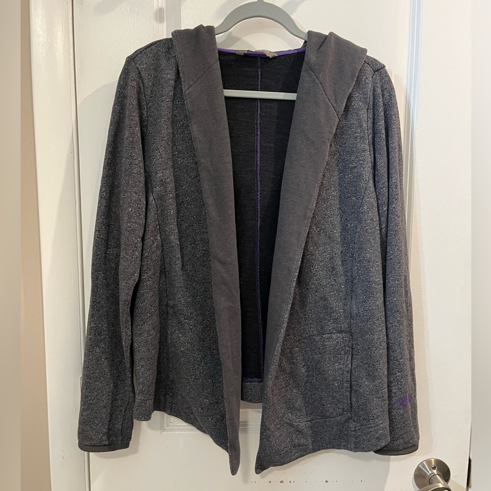 The North Face Harmony Park Open Front Wrap Hooded Long Sleeve Jacket Sz XL
